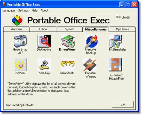 Independent access of Portable Office Exec 1.2.8